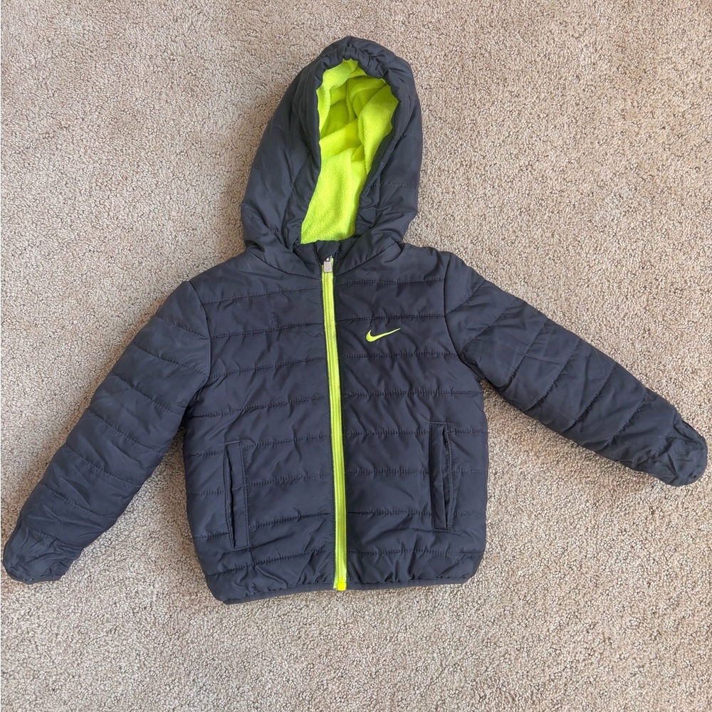Nike Kids Gray Hooded Jacket size 24Month